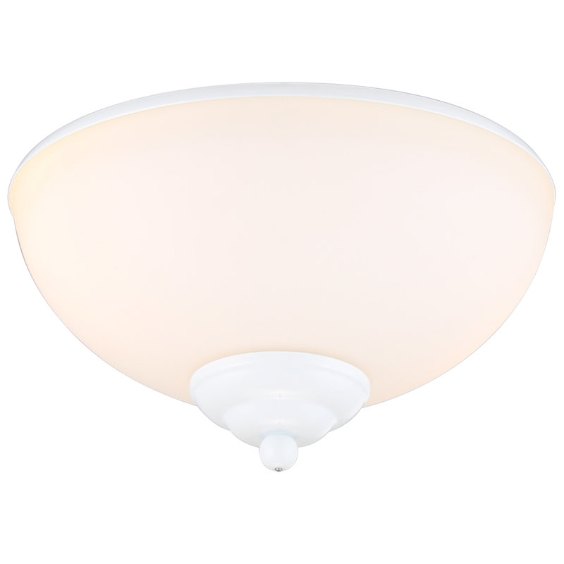 10.7'' 2 - Light Bowl Ceiling Fan Light Kit, White