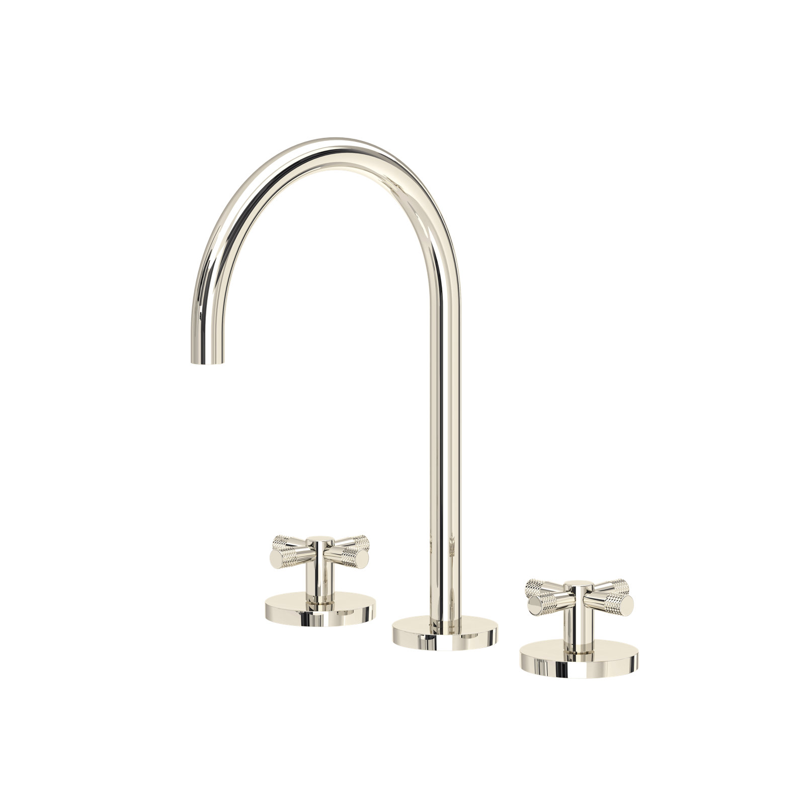 Terrell Widespread Lavatory Faucet With C-Spout, Polished Nickel