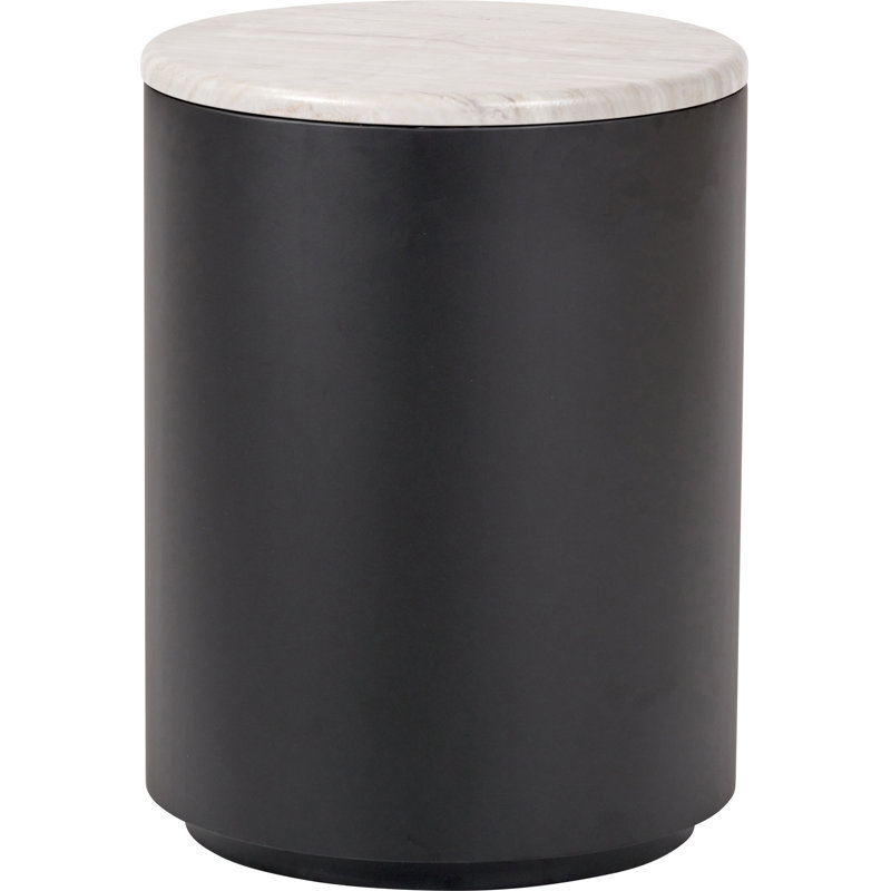 Canouan Marble Effect and Metal Storage Side Table
