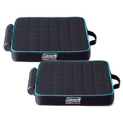 Coleman Onesource Outdoor Heated Camping Chair Pad W/Rechargable Battery, 2 Pack