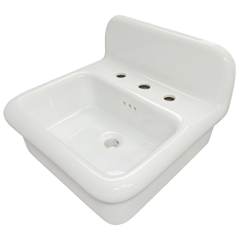 Victorian 19.5'' L Bathroom Sink, White