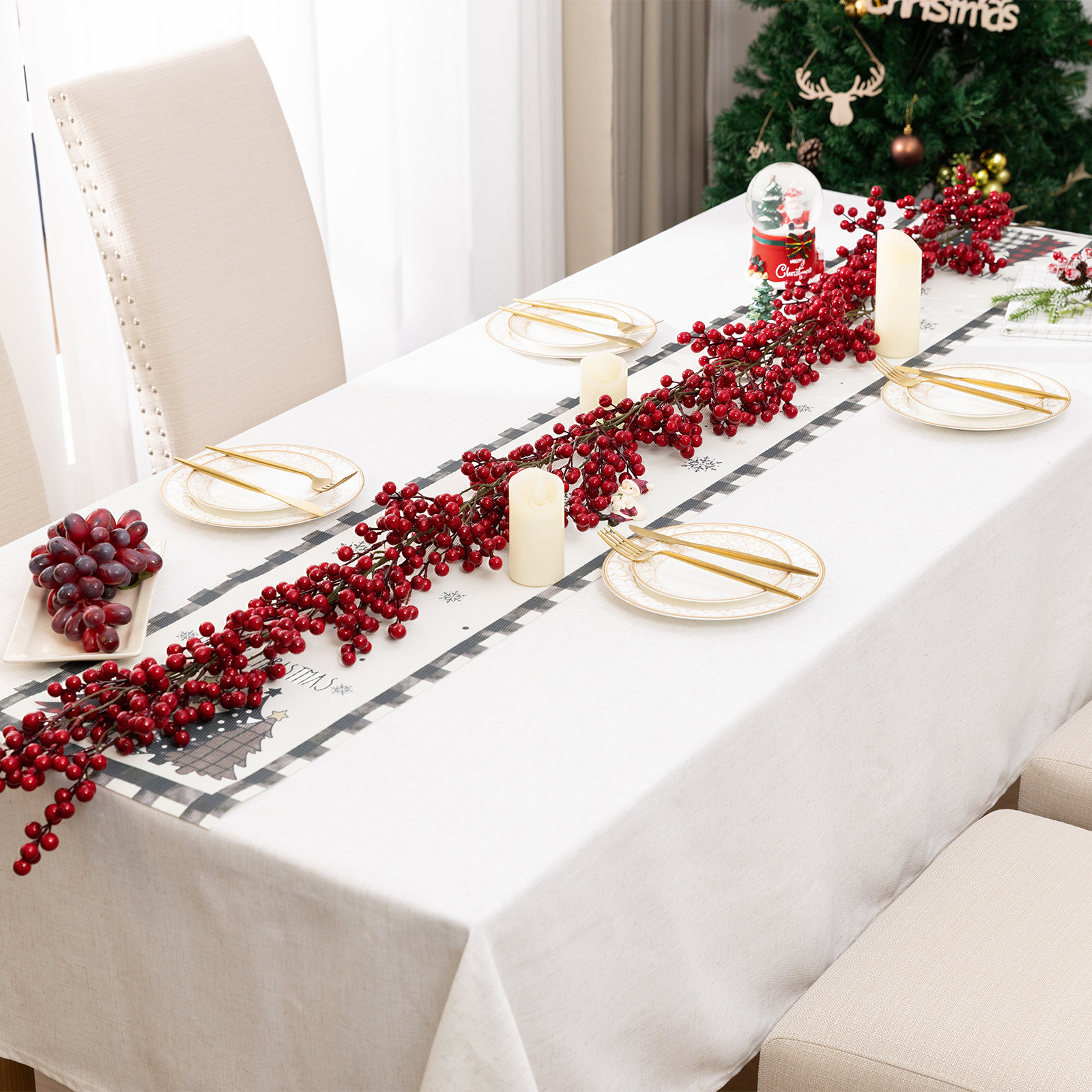 71" Berry Christmas Garland