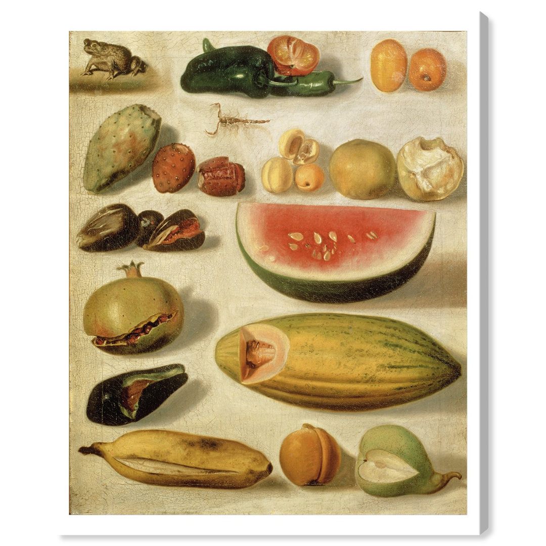 'Bustos - Still Life with Fruit' Graphic Art on Wrapped Canvas
