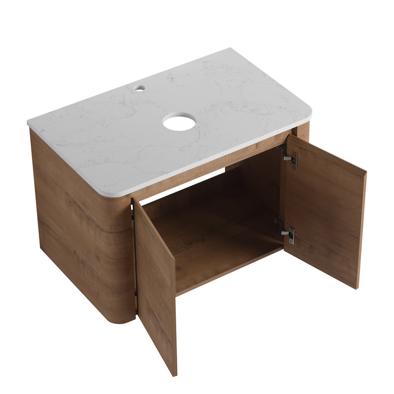 Meuble-lavabo flottant mural moderne 30 po (armoire seulement)