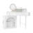Corner Makeup Vanity Desk With Adjustable Folding Mirror, 3-color Led Lighting, Adequate Storage And Stool