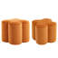 Poufs d'appoint rembourrés Brady Modern en forme de trèfle de 47 cm de large pour salon, chambre et coiffeuse-1429524312