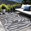 Tapis intérieur / extérieur gris / blanc Aldo-700921784