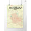 « waterloo city map », reproduction d’impression sur affiche en couleur-22634309