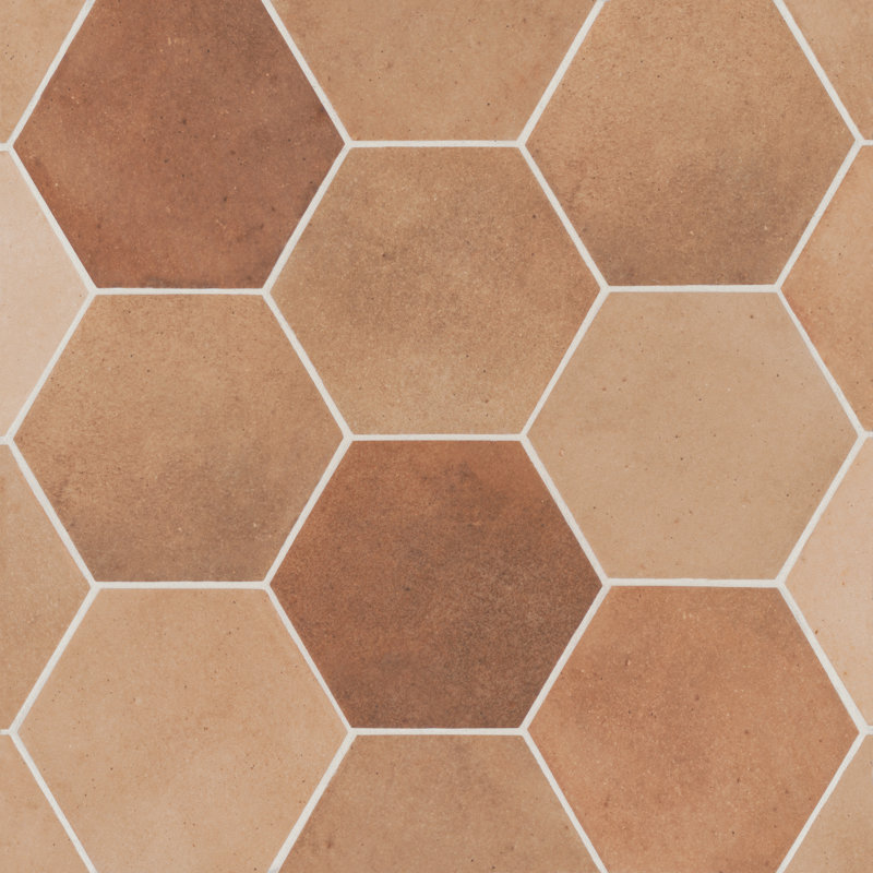 Celine 4" x 5" Porcelain Mosaic Wall & Floor Tile, Cotto