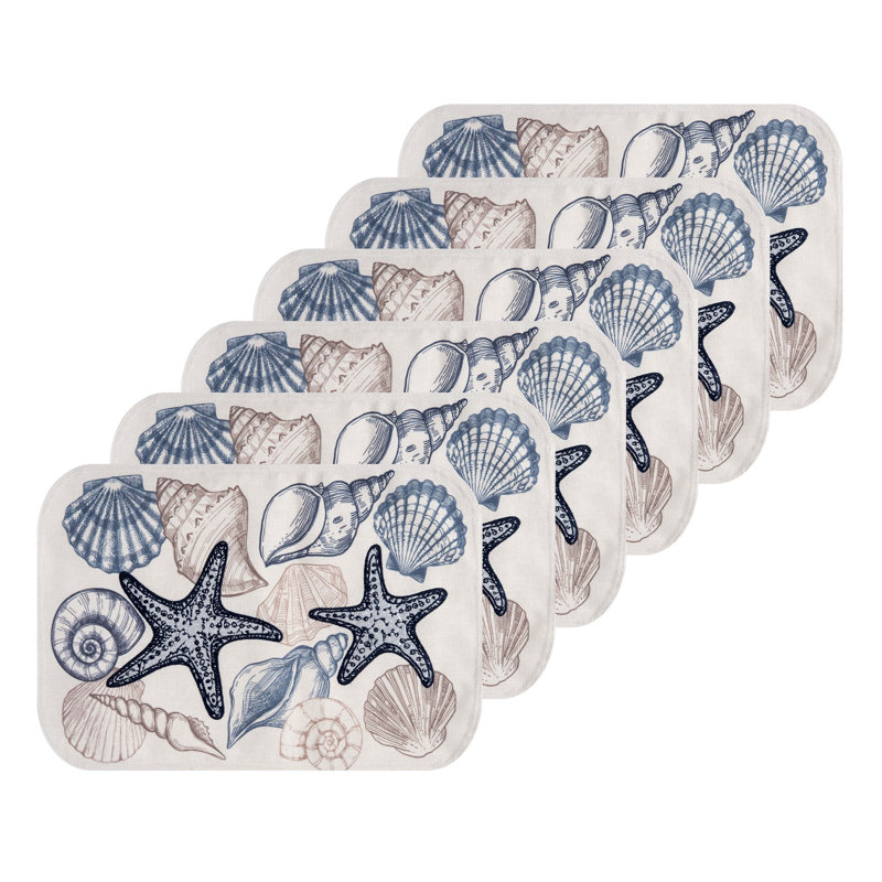 Vintage Shells Collection Placemats Set of 6