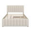 Lit plateforme tapissier avec lit gigogne et 3 tiroirs-114215952