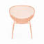 Ensemble de 2 chaises Modern Modern Shell, structure en fer thermolaqué de H 34 po - Siège courbé en maille pour patio et jardin-1830126620-1830126623