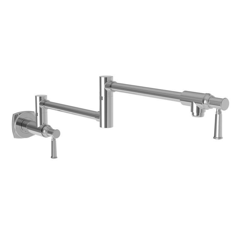 Zemora Wall Mount Pot Filler, Polished Chrome