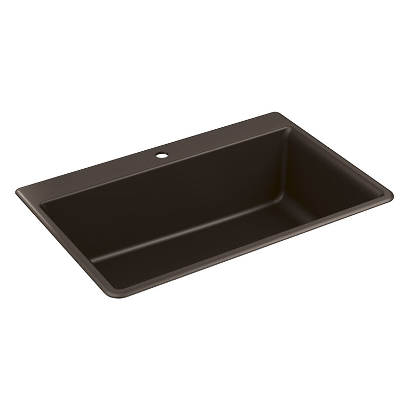 Kennon™ 33" x 22" x 10-1/8" Neoroc™ Under-Mount Single-Bowl Kitchen Sink, Matte Brown