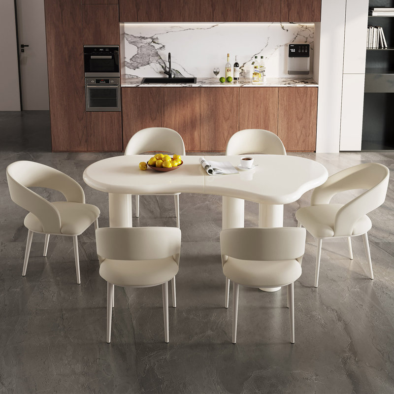 Ensemble de table de salle à manger 62,2 po , 7 pièces (1 table, 6 chaises)