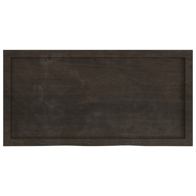 Childress Oak Solid Wood Picture Ledge Wall Shelf, Dark Brown, 6cm H x 100cm W x 50cm D