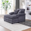 Canapé simple en velours côtelé de 56,3 pouces avec 2 coussins décoratifs et un repose-pieds, canapé confortable et profond pour le salon-1239721594