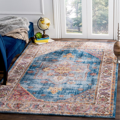 Ruwa Blue/Ivory Area Rug