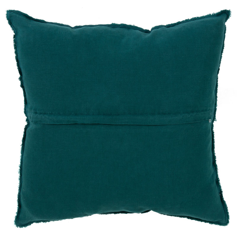 Filia Linen Throw Pillow, Jasper Green