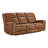 Benji 87.4'' Wide Brown Camel Genuine Leather Power Wall Reclining Sofa with USB Ports-114572808