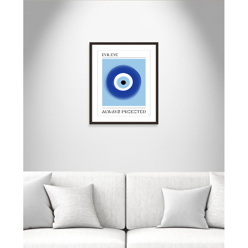 «Evil Eye» par Volfova, Noyer à grain ouvert, L 21,5 po x H 25,5 po, Imprimé mat