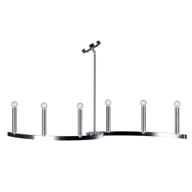 Mcrae 6 - Light Kitchen Island Pendant, Brushed Nickel