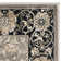Petronella Viscose Oriental Rug in Grey/Black
