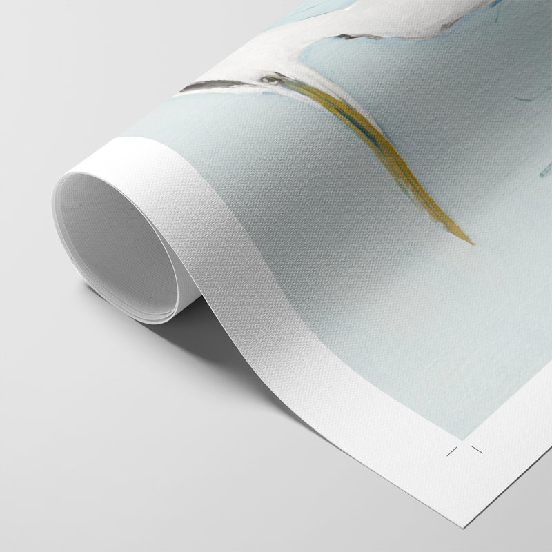 Héron sur bleu II - reproduction de toile seulement - non encadrée, H 27 po x l 18 po