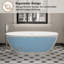 Baignoire de trempage autoportante en pierre 63 po. X 30 po. Monaco