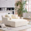 Chaise longue surdimensionnée pour l'intérieur, canapé-lit rembourré en velours côtelé moderne avec coussins décoratifs et accoudoirs pour une détente ultime-2019310646