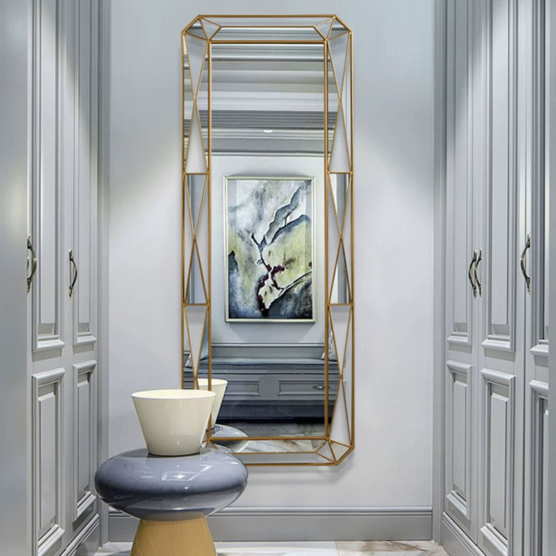 Iron full-length mirror wall-mounted Wall Mirrors