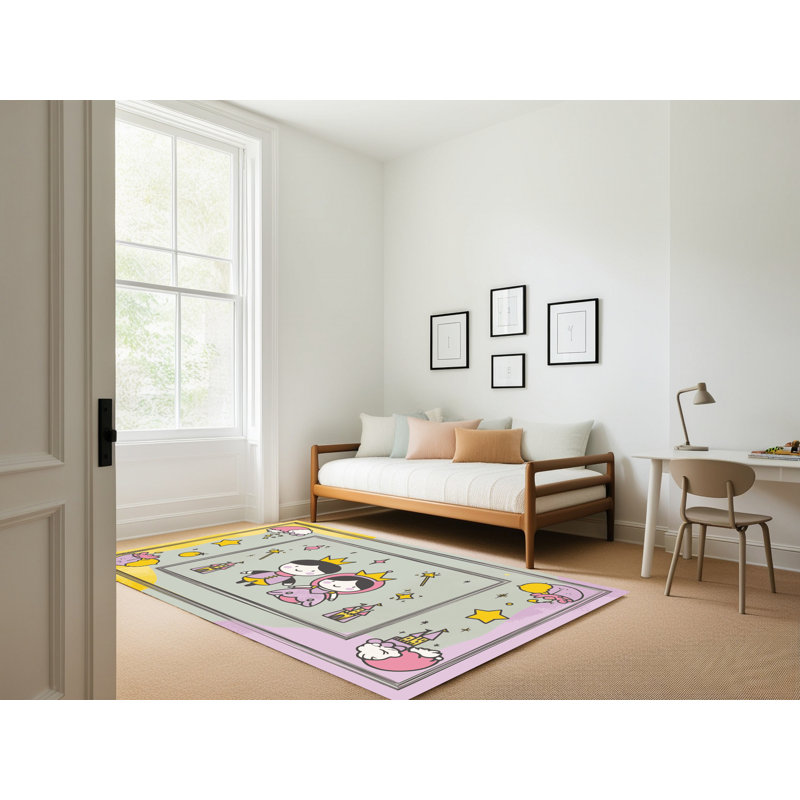 Tapis fantaisie East Urban Home, Rectangulaire 2 pi x 3 pi