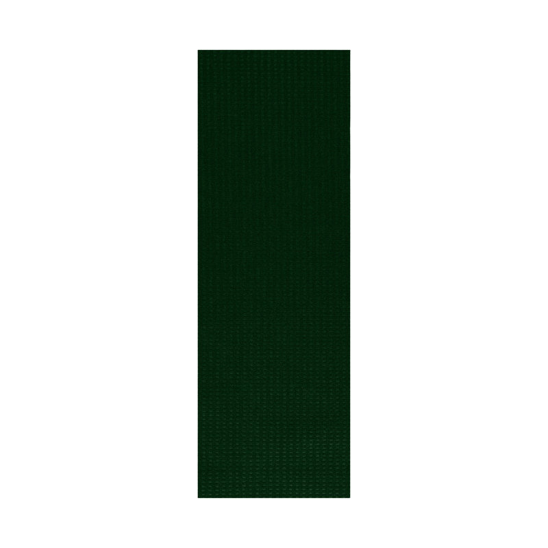Tapis d'intérieur / extérieur tissé à la machine de couleur unie vert forêt, Tapis de couloir 3 pi x 46 pi