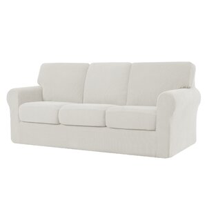 Wade Logan® Manoel Box Cushion Sofa Slipcover & Reviews | Wayfair