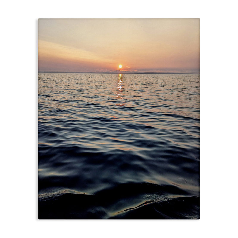 «Sundown Waters Seascape Canvas» par Kali Wilson, H 20 po x l 16 po