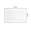 Miroir de salle de bain 36 po x 24 po à DEL avec façade et rétroéclairage, miroir de meuble-lavabo mural avec cadre en aluminium, antibuée, mémoire, 3 couleurs, gradation continue