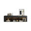 Black Manufactured Wood TV Cabinet Fireplace