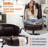 Modern Leather Executive Office Chair With Flip-Up Armrests And Adjustable Lumbar Support-250757231
