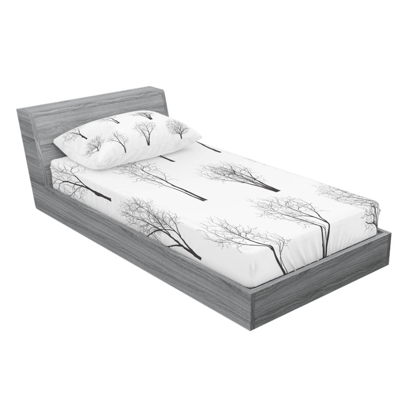 Microfiber Sheet Set, Twin Sheet Set with 1 Pillowcase