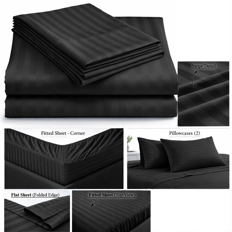 Oxford Collection 600 Thread Count Deep Pocket Egyptian Quality Cotton Solid Sheet Set, Twin XL Sheet Set with 1 Pillowcase