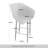 BLACK METAL SWIVEL COUNTER CHAIR IN PINK CHENILLE-823137371