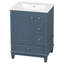 Meuble-lavabo autoportant de 24 po avec lavabo, tiroirs et tablettes en céramique Hutton-232024914