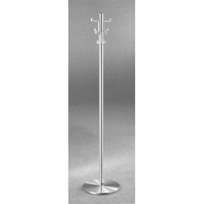 Portemanteau robuste Glaro - 4 crochets doubles - Finition aluminium satiné
