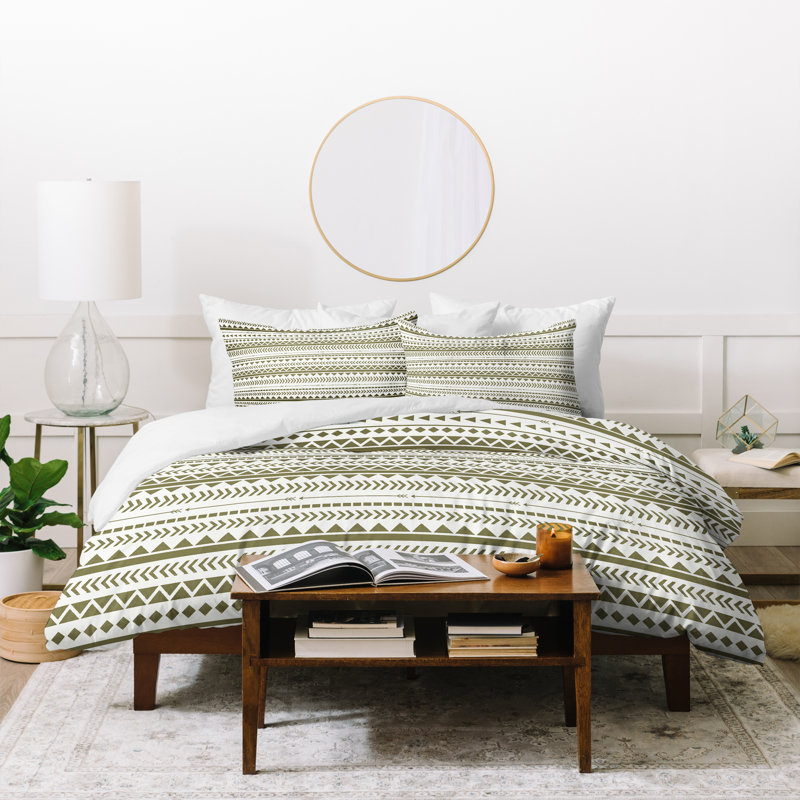Ensemble de housse de couette allyson johnson aztec, Housse de couette pour grand lit et 2 taies décor