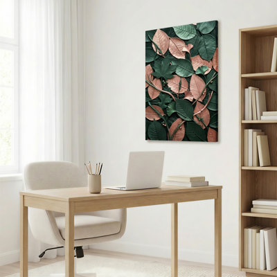 Leaf Pattern Canvas Wall Art Set Of 1