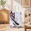 Valise à roulettes 20 pouces pour PC, valise de transport, avec motif imprimé et serrure à combinaison (noir)-132106192
