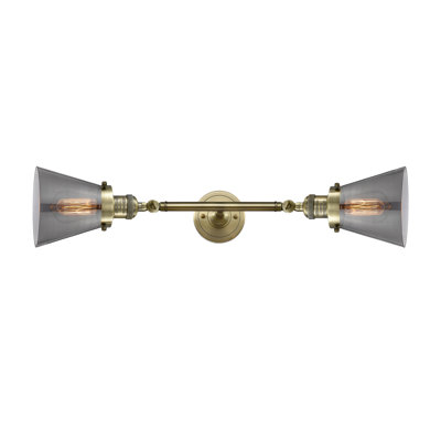 Éclairage de meuble-lavabo inclinable 2 lumières Cone