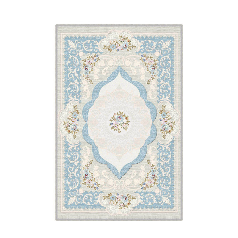 Luxurious 3D Printed Woven Carpet, 55.1 x 86.6 inches | 100% Polyester, Antibacterial, Machine Washable | Non-Slip PVC Felt Dot Underside, 0.3 in Pile Height | Perfect for Living Room, Bedroom & Home Decor