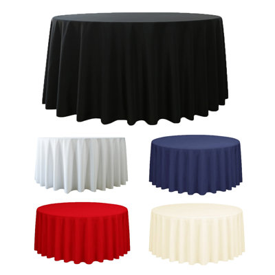 8pcs/pack Of Round 120-inch Polyester Solid Color Tablecloths, Available in multiple colors,Suitable for kitchen and dining room decoration, wedding decoration, and themed party decoration, this item is elegant, durable, and easy to install