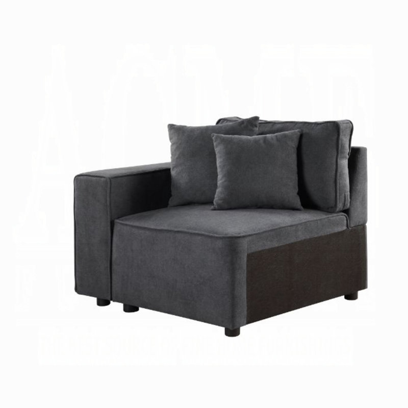 Fauteuil modulaire Silvester faisant face à la gauche avec 2 coussins